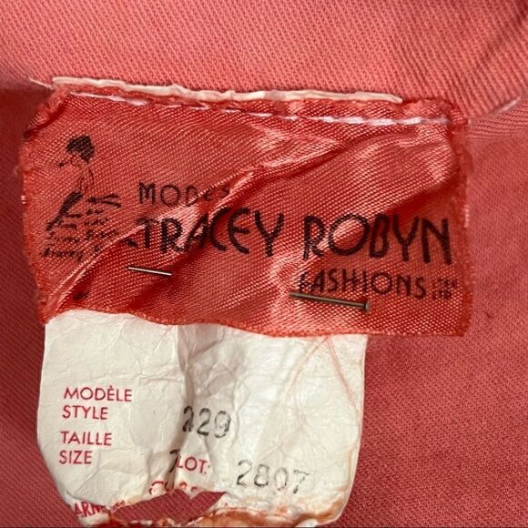 Vintage 70’s does 40’s DIY Peach TieDye Wiggle Dress S - Picture 7 of 13